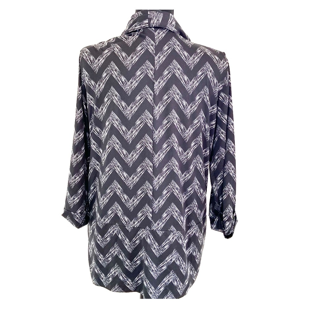 Chevron 3/4 Sleeve Drapey Jacket, Large